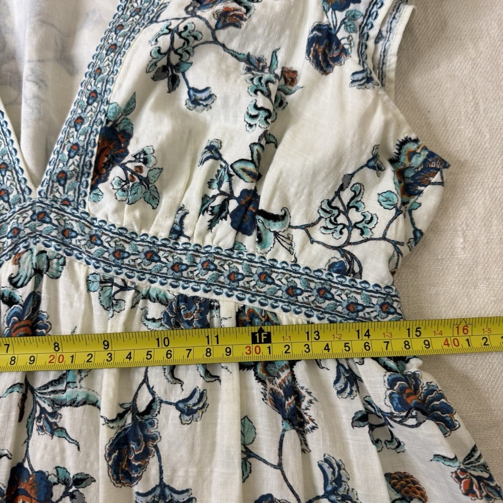 Max Studio Maxi Dress Size L Floral Boho Cottagecore Coquette Beach Resort - Picture 9 of 14